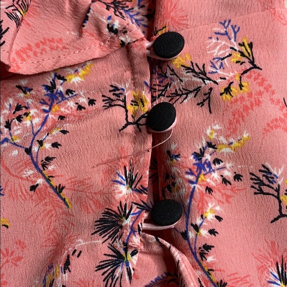 Topshop off duty pink floral ruffle dress - Picture 5 of 5